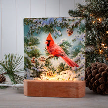 Load image into Gallery viewer, Snowy Pine Cardinal LED Nightlight