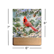 Load image into Gallery viewer, Snowy Pine Cardinal LED Nightlight