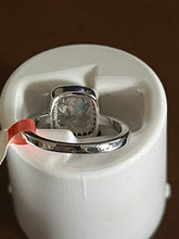 Load image into Gallery viewer, Square Cut Rhodium Plated Ring