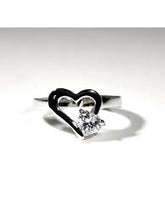 Load image into Gallery viewer, Heart & CZ Ring