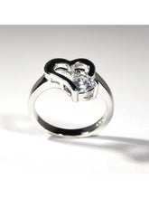 Load image into Gallery viewer, Heart & CZ Ring