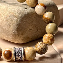 Load image into Gallery viewer, Picture Jasper Trinity Knot Bracelet 10mm (Unisex)
