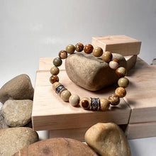 Load image into Gallery viewer, Picture Jasper Trinity Knot Bracelet 10mm (Unisex)