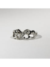 Load image into Gallery viewer, Rhodium CZ Four Mini Heart Ring