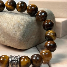 Load image into Gallery viewer, Tiger's Eye Bracelet with Trinity Knot 10mm (Unisex)