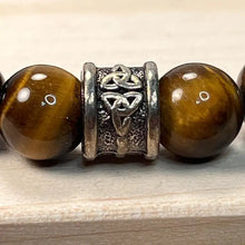 Load image into Gallery viewer, Tiger's Eye Bracelet with Trinity Knot 10mm (Unisex)