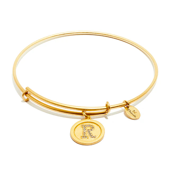 Chrysalis Initial R Gold-Plated Expandable Bangle