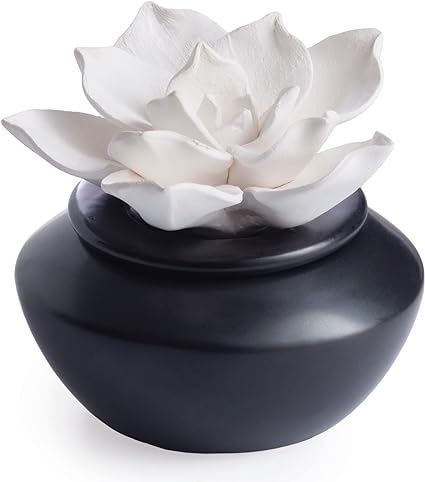 Porcelain Essential Oil Diffuser-Gardenia Flower Lid