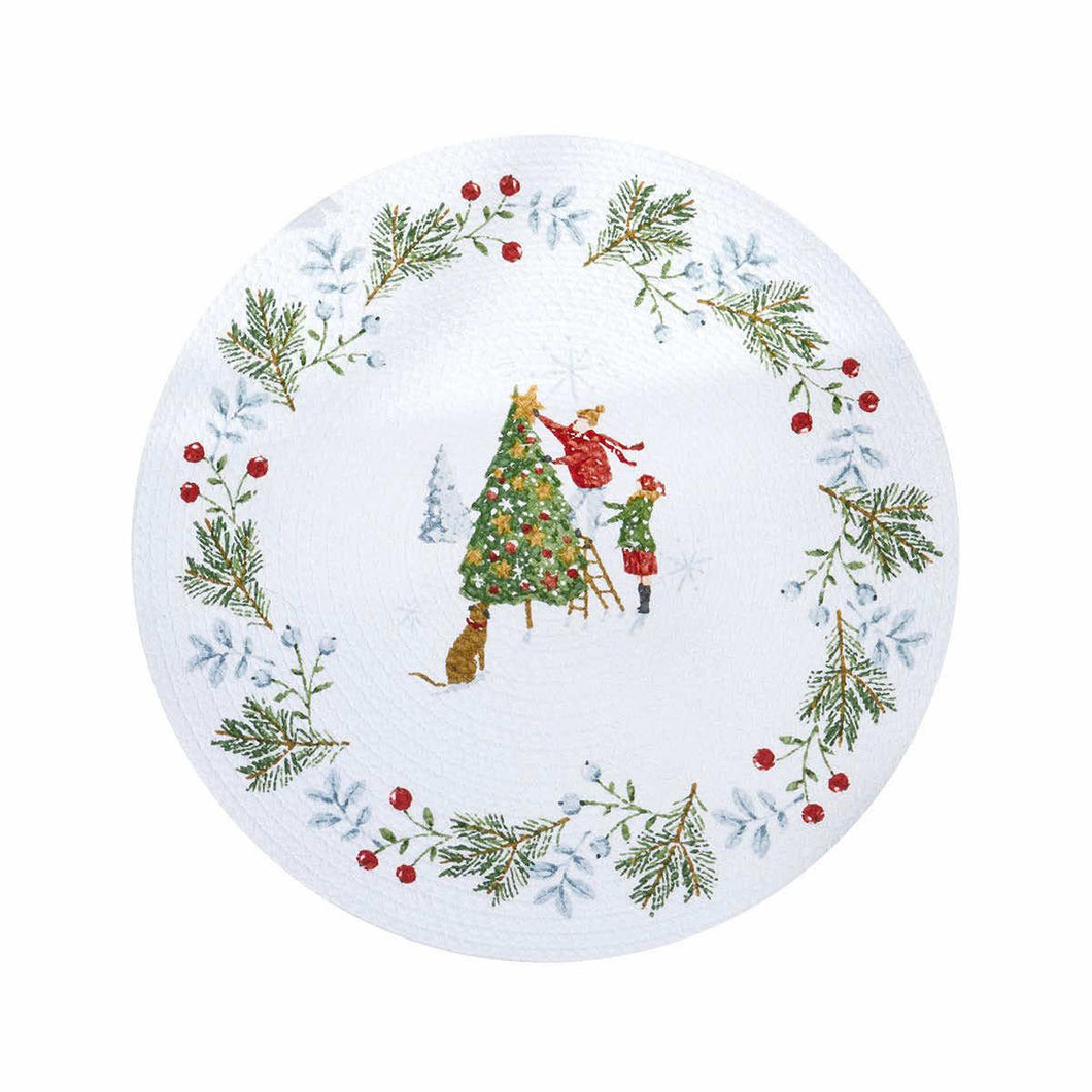 Magical Winterland Round Placemat 14.5 