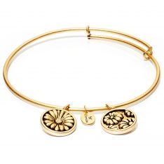 Chrysalis Flourish Daisy Gold-Plated Expandable Bangle