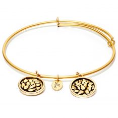 Chrysalis Flourish Water Lily Gold-Plated Expandable Bangle