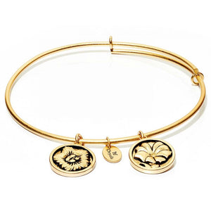 Chrysalis Flourish Morning Glory Gold-Plated Expandable Bangle