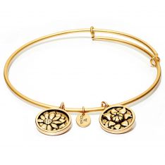 Chrysalis Flourish Chrysanthemum Gold-Plated Expandable Bangle