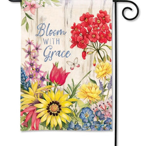 Bloom with Grace Garden Flag   12.5" x 18"