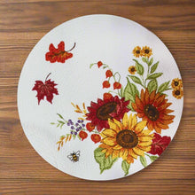 Load image into Gallery viewer, Harvest Sunflowers Round Placemats 14.5&quot; (Sold in Sets of 2 Only)
