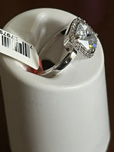 Load image into Gallery viewer, Square Cut Rhodium Plated Ring
