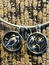 Load image into Gallery viewer, Chrysalis "Lily of the Valley" Rhodium Plated Expandable Bangle Bracelet
