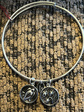 Load image into Gallery viewer, Chrysalis "Lily of the Valley" Rhodium Plated Expandable Bangle Bracelet

