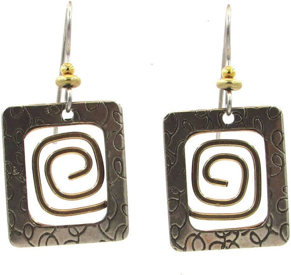 Silver Forest Silver & Gold Dangle Earrings