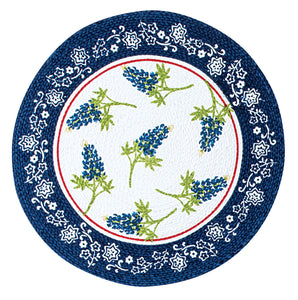 Blue Bonnet Braided Placemats (SET OF 2) Sold in Pairs Only