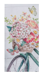 Bike Floral & Butterfly Reversable Towel