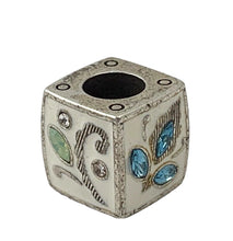 Load image into Gallery viewer, NEW-Brighton Tapestry Taj Aqua Cube Bead
