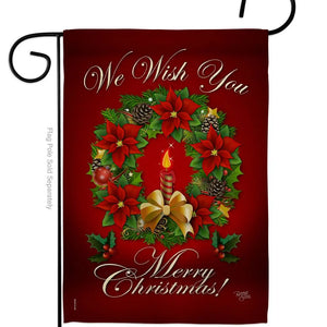 We Wish You a Merry Christmas Garden Flag 12" x 18"