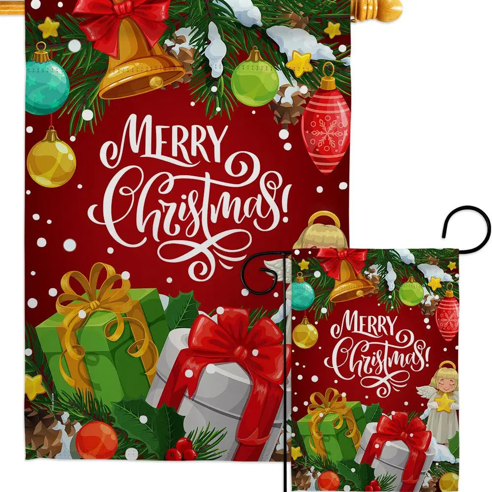 Merry Christmas Wintertime Decor Flag