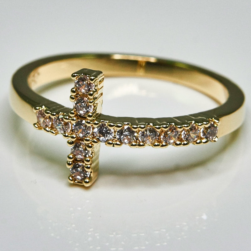 Gold Cross Fashion Ring