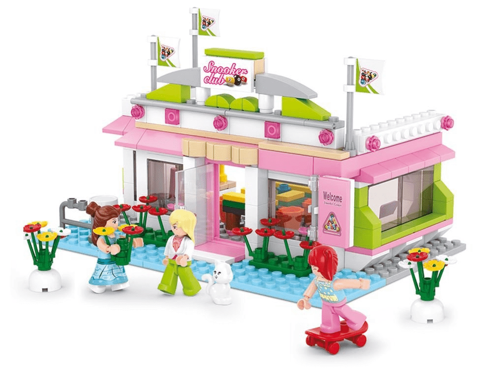 Girl's Dream Pool Table Lounge Building Brick Kit (289 Pcs)