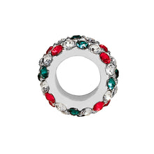 Load image into Gallery viewer, NEW BRIGHTEN-Red/Green/Clear OR Green Glitter Spacer Bead
