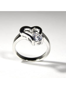 Heart & CZ Ring
