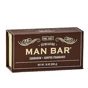 Man Bar Cardamom & Juniper Fragrance Exfoliating Soap 10 oz.