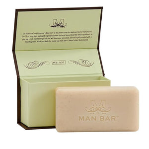 Man Bar Cardamom & Juniper Fragrance Exfoliating Soap 10 oz.