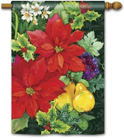 Poinsettia Fruit Garden Flag