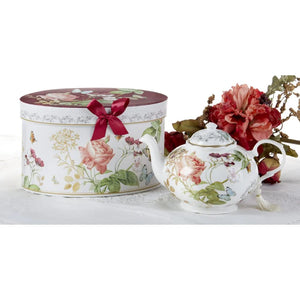 Peony Porcelain Teapot With Pink Floral