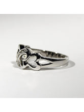 Load image into Gallery viewer, Rhodium CZ Four Mini Heart Ring
