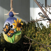 Load image into Gallery viewer, Butterfly Felt Birdhouse
