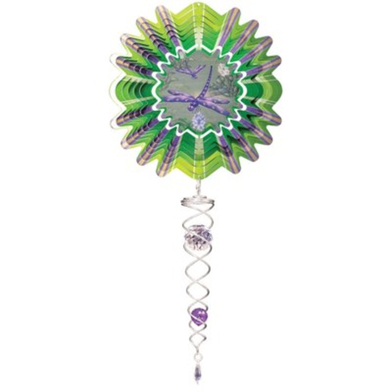 Animated Sepia Dragonfly 12" Stainless Steel Mini Set Spinner