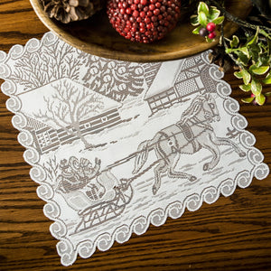 Sleigh Ride Placemat 14" X 20" - White