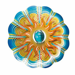 Crystal Aqua Sun 12" Spinner Supreme Collection