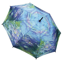 Load image into Gallery viewer, Monet&#39;s &quot;Water Lilies&quot;, Reverse Close, Stick Umbrella
