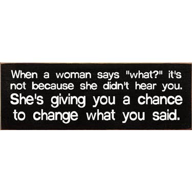 When a Woman Says 